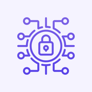 Padlock with circuit design for cybersecurity.